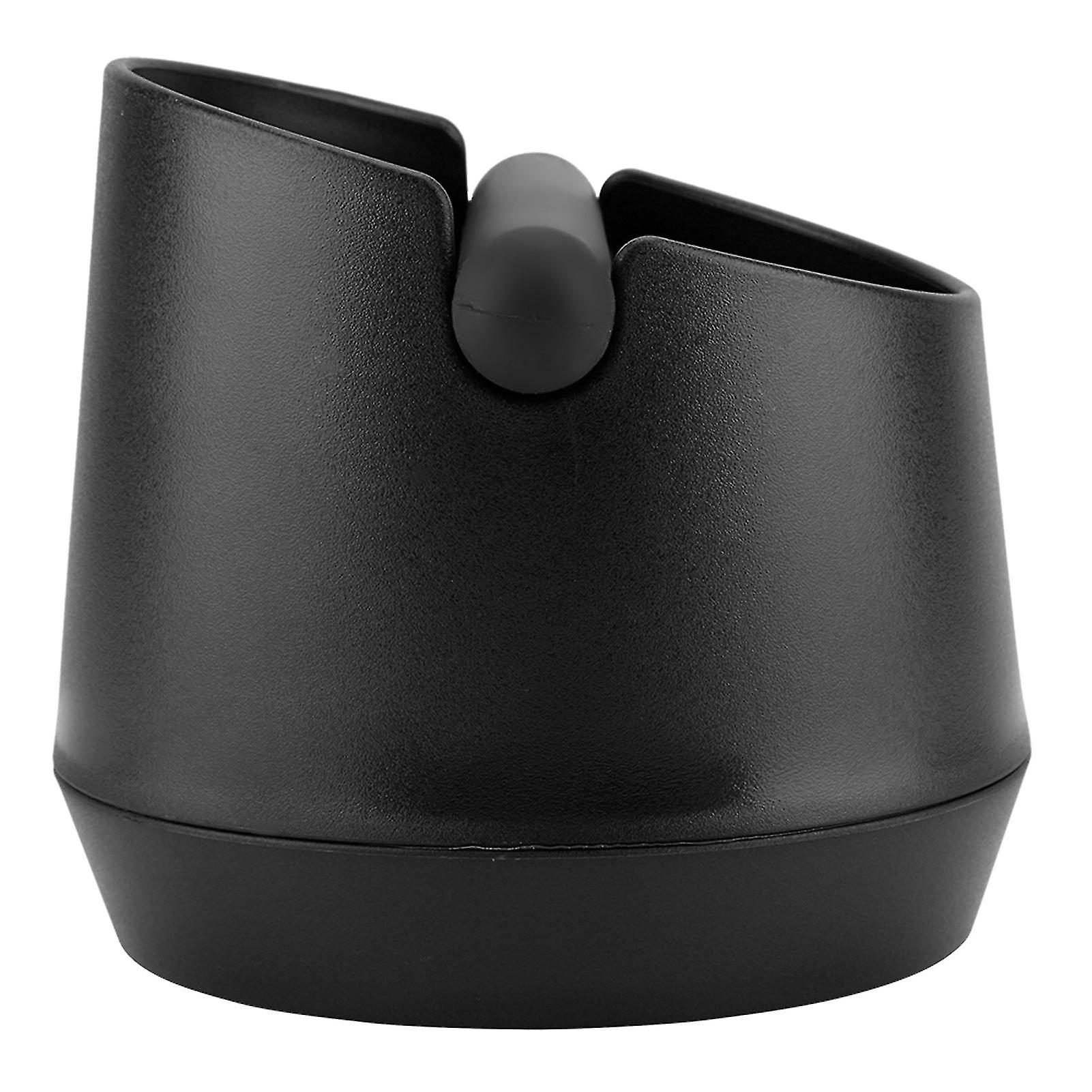 ABS Coffee Knock Box with Detachable Rubber Bar Espresso Grounds Pucks Container (Black)