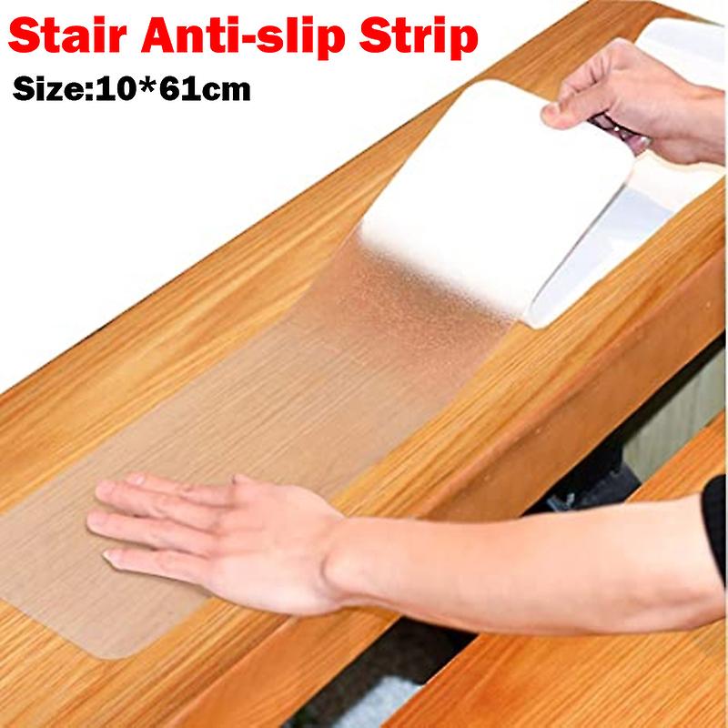 2pc Peva Transparent Waterproof Bath Anti Slip Strip Bath Grip Stickers Stairs Steps Floor Shower Anti-slip Strip Stair Safety Strip