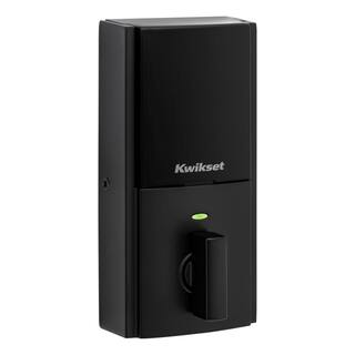 Kwikset Home Connect 620 Keypad 869 Contemporary Matte Black Connected Smart Lock Deadbolt with Z-Wave-700 Feat SmartKey 869HC620CNZ7514