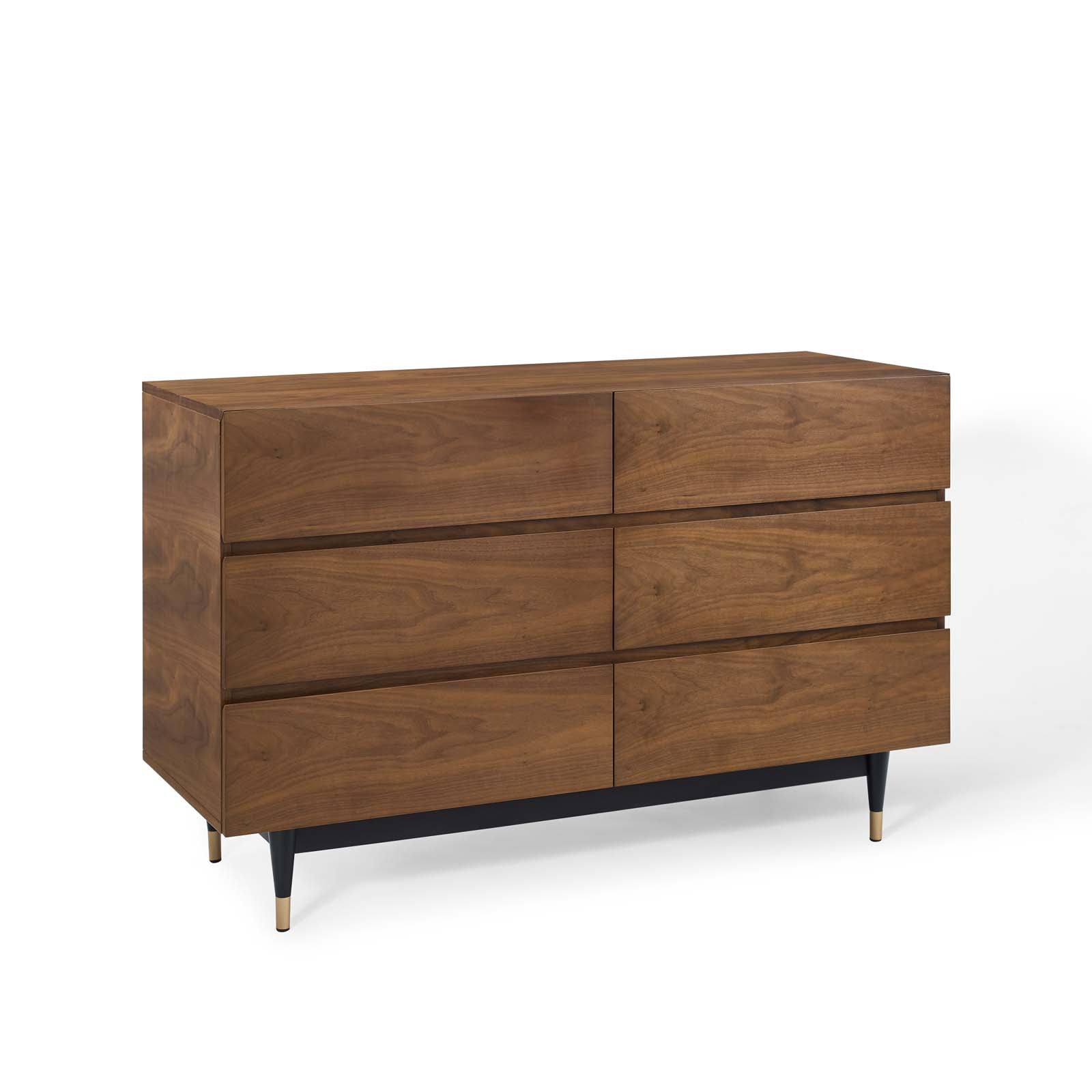 Caima 6-Drawer Dresser, Walnut