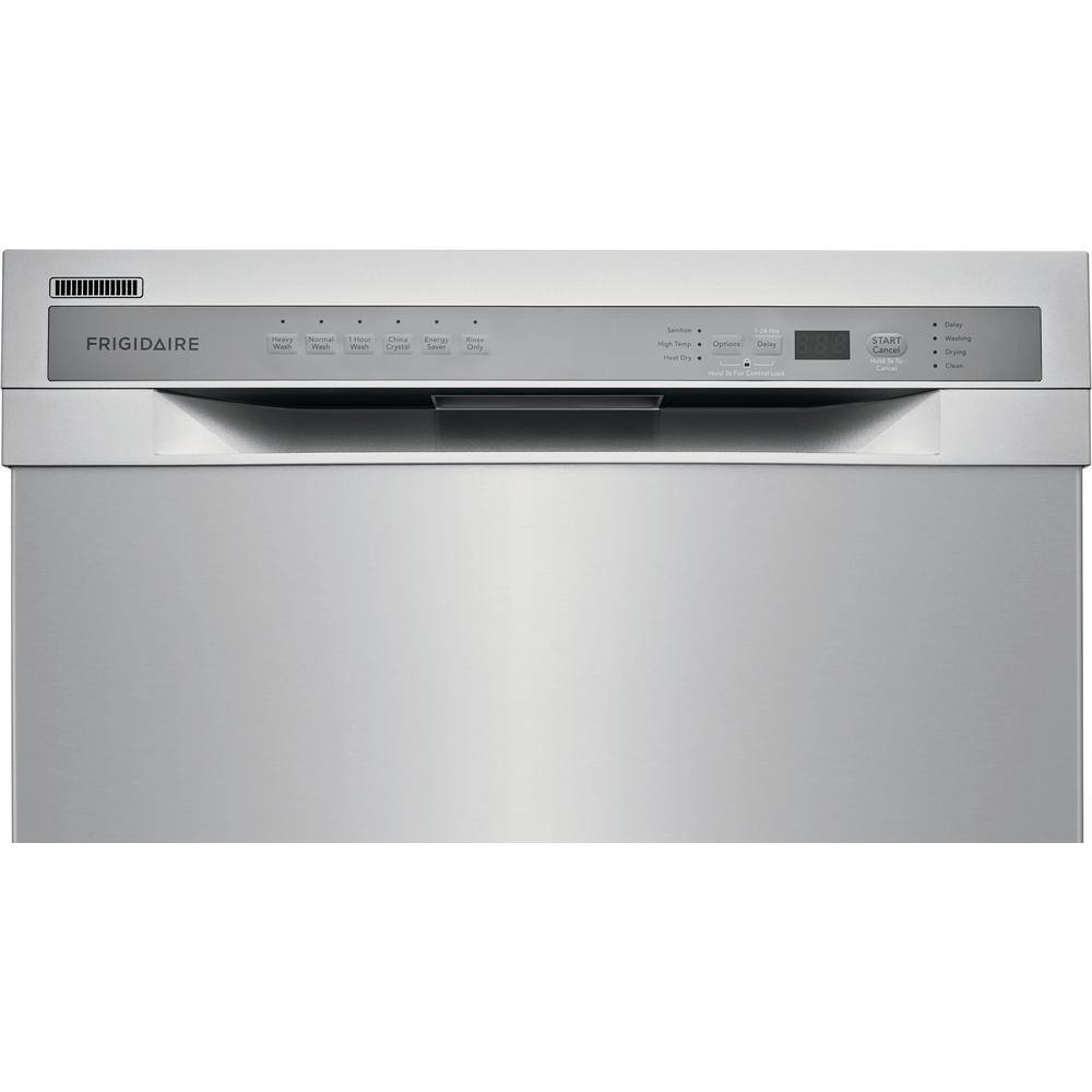 Frigidaire 24 in. Stainless Steel Front Control Tall Tub Dishwasher with Stainless Steel Tub 52 dBA FFBD2420US