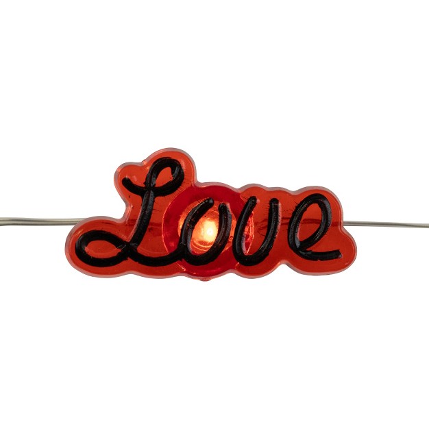 Northlight 20 count Red Valentine x27 s Day Love And Heart Led Fairy Lights 6 25ft Copper Wire