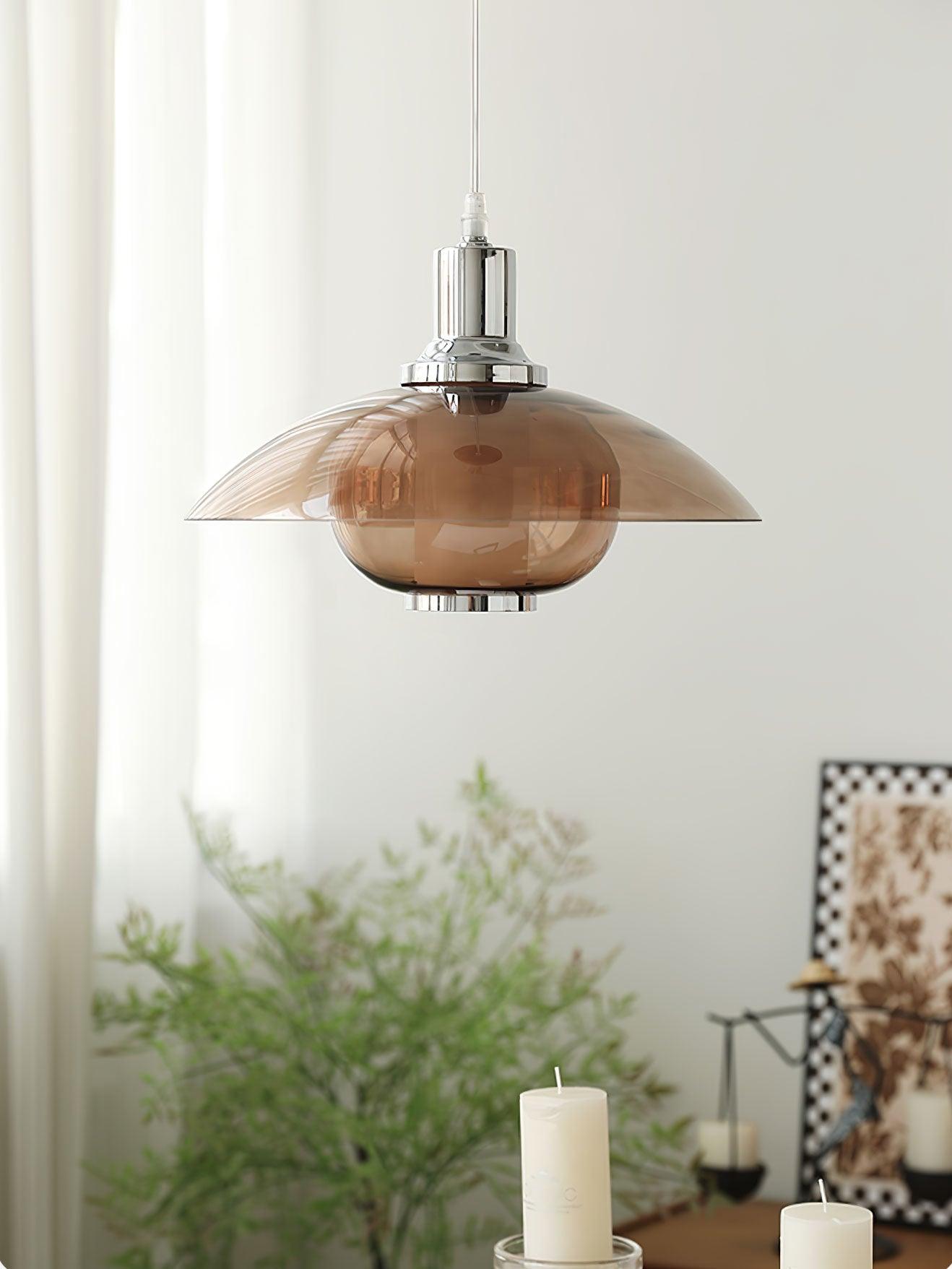 Flying Saucer Chrome Pendant Light