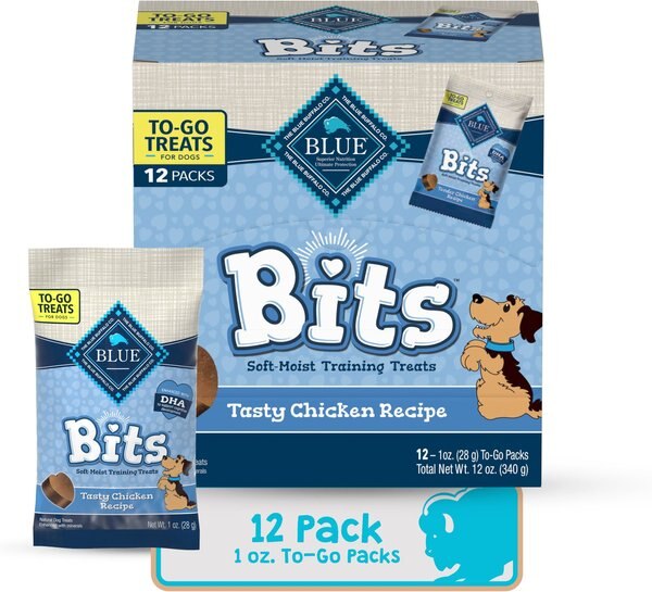 Blue Buffalo To-Go Bits Tasty Chicken Recipe Dog Treats， 12 count