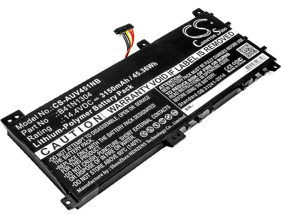 Asus VivoBook V451LA VivoBook V451LADS51T Replacement Battery BatteryClerkcom Laptop and Notebook