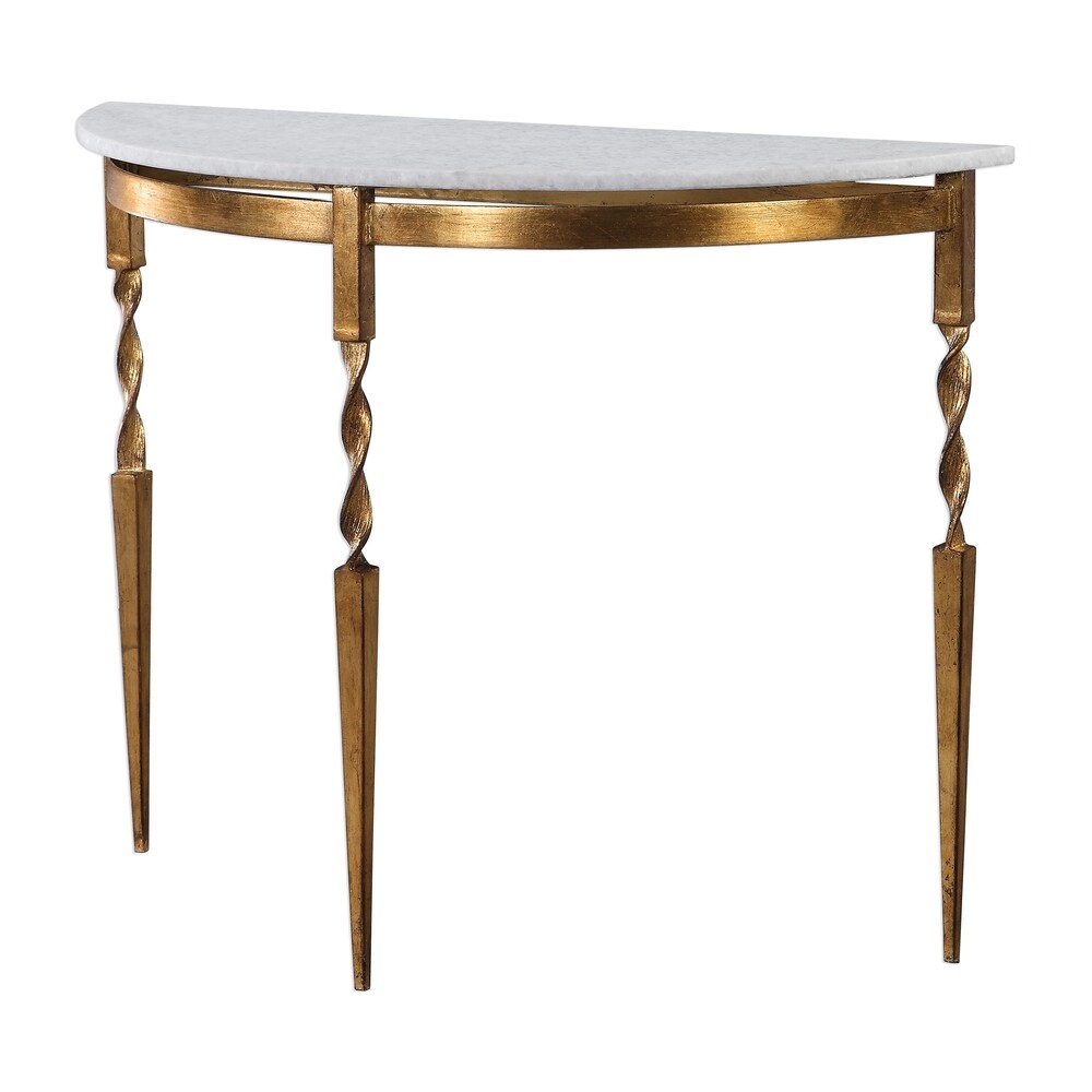 Uttermost Imelda Gold Demilune Console Table