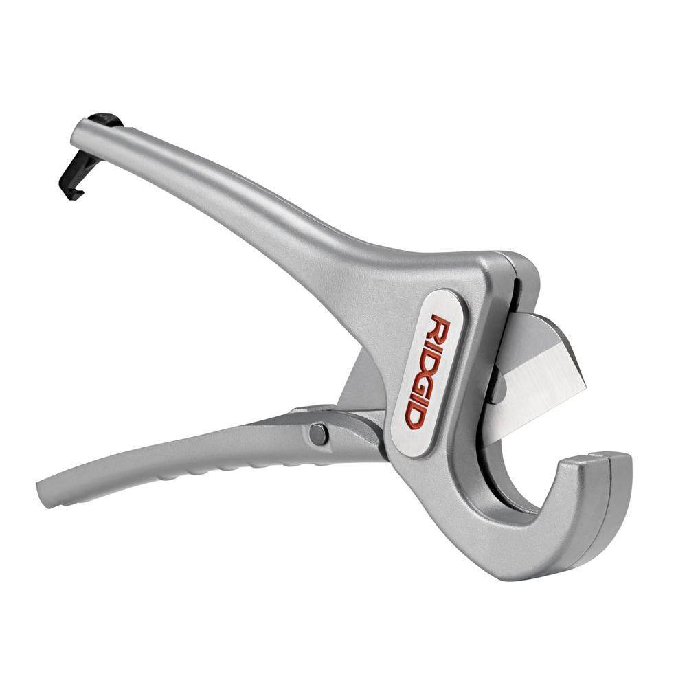 RIDGID 18 in. to 1-38 in. PC-1375ML Heavy-Duty Single Stroke PVC Plastic CPVC PEX PP Tubing Cutter w Multi-Layer Adapter 23493