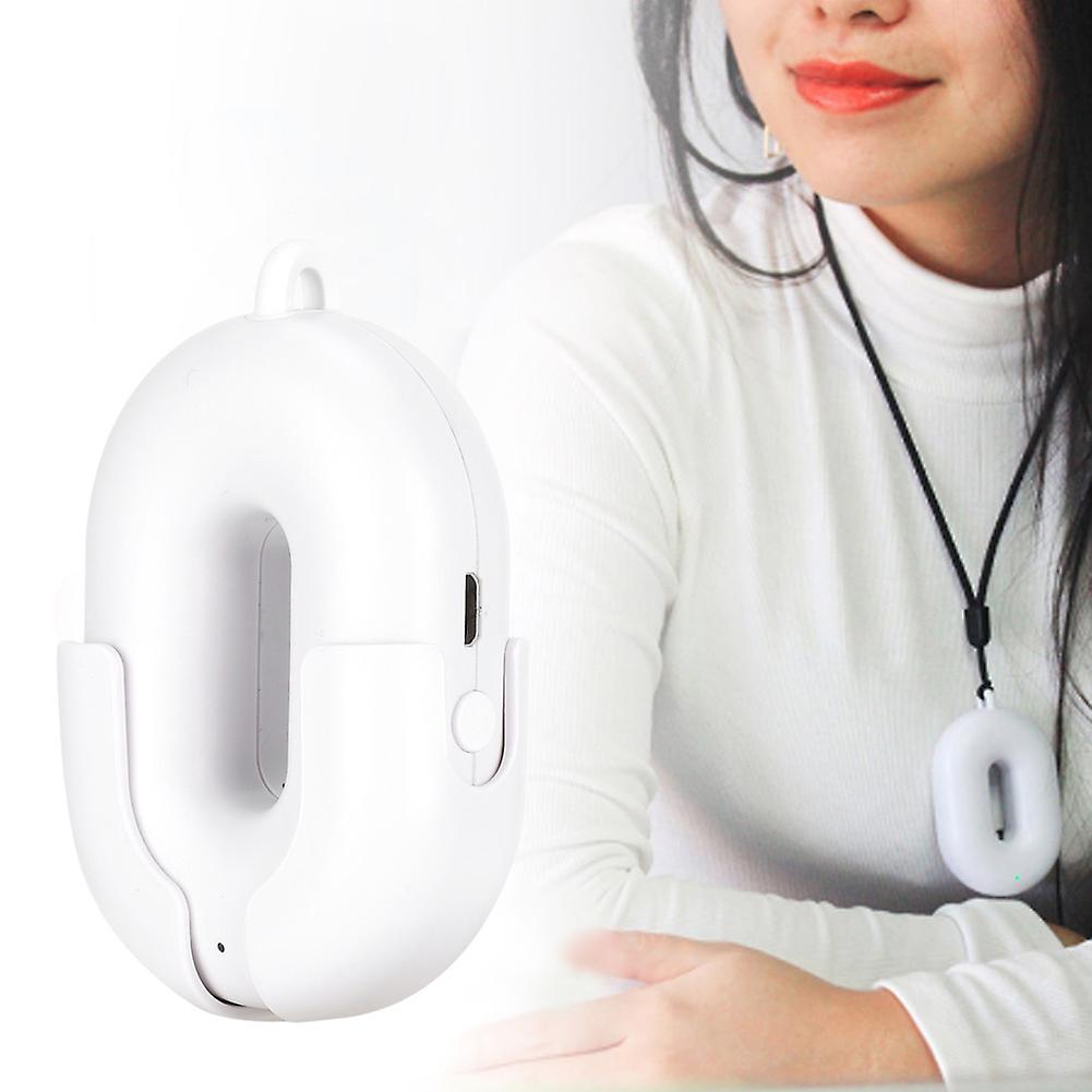 Neck Hanging Necklace Type Mini Portable Negative Ion Air Purifier Low Noise Usb Chargingwhite