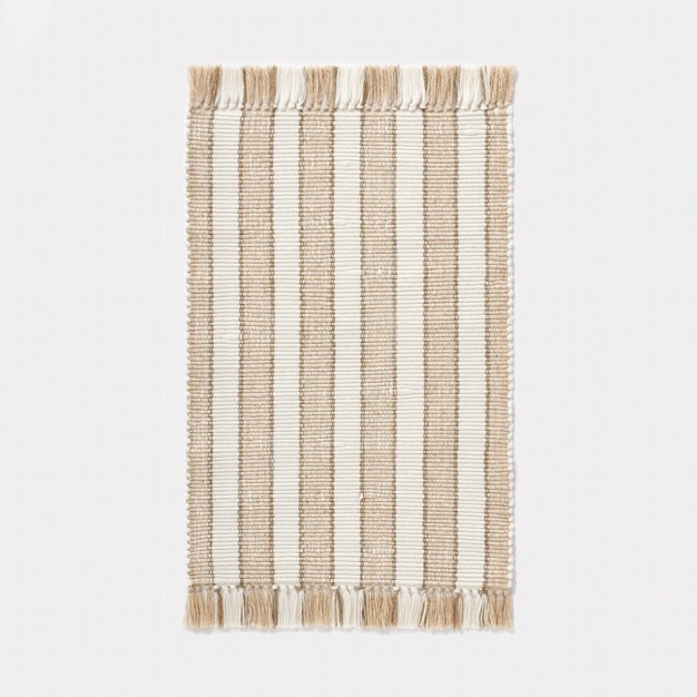 Handloom Striped Indoor outdoor Accent Rug Natural Designed With Studio Mcgee