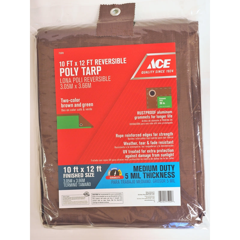 TARP POLY BRN/GRN 10X12