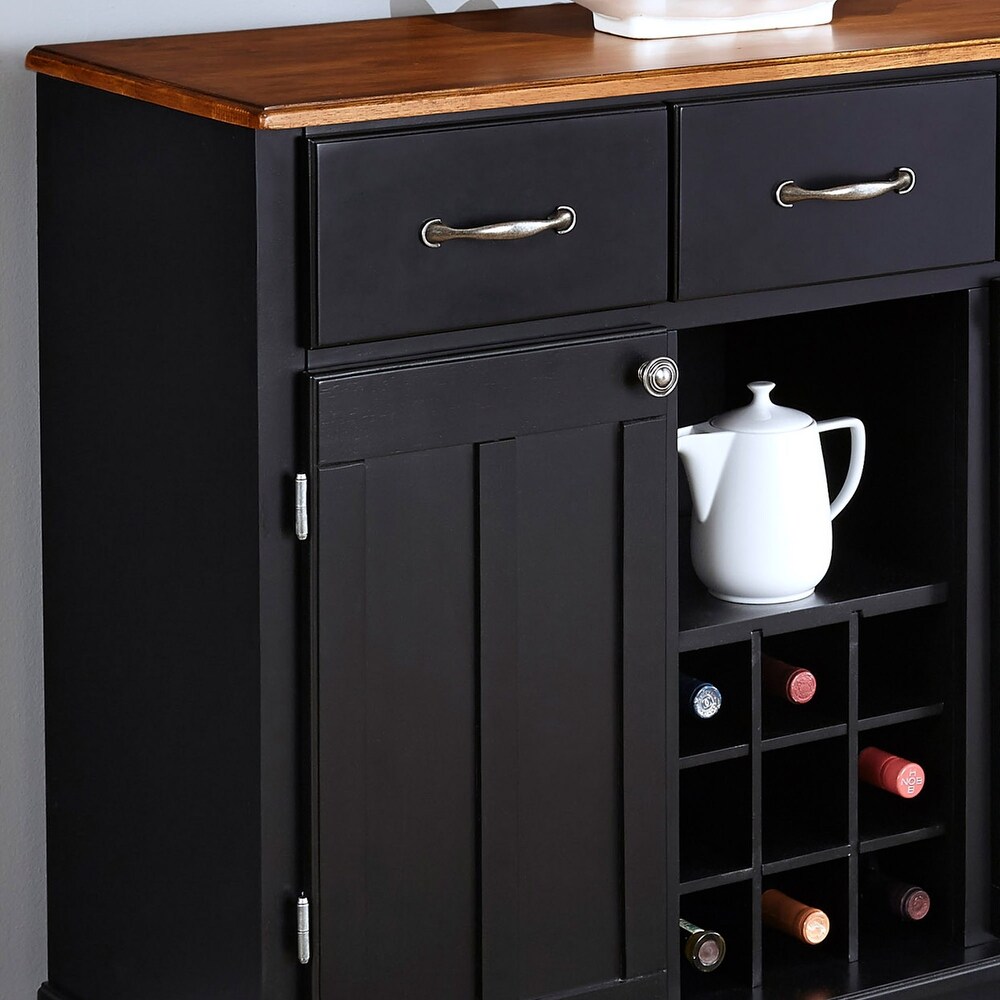 Homestyles Buffet Of Buffets Black Wood Buffet   42\