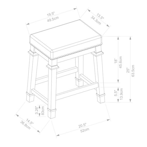 Copper Grove Willamette Tweed Backless Counter Stool