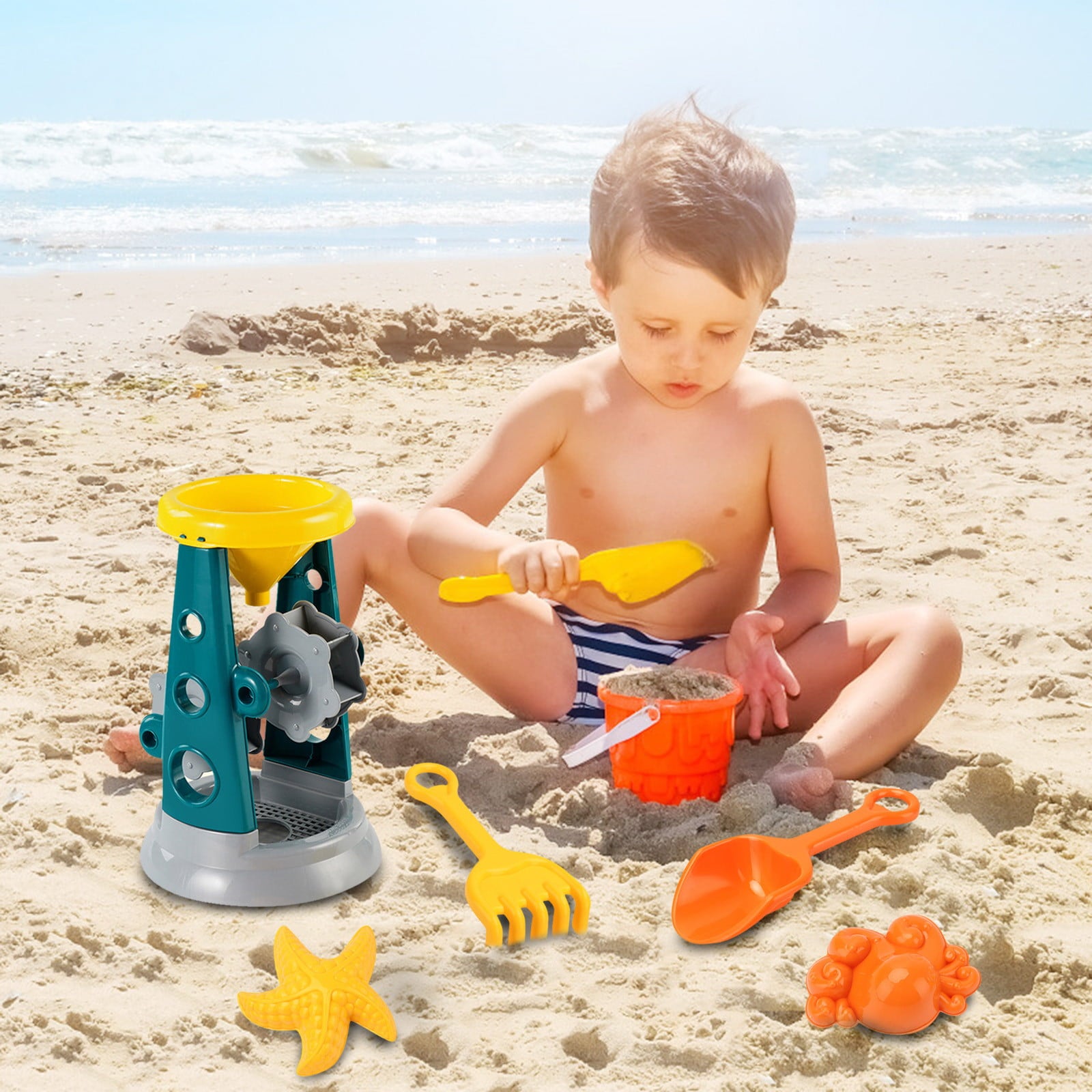 Fridja Beach Toy Set Beach Sand Toy Playset For Children Sandbox Toys For Boys Girls