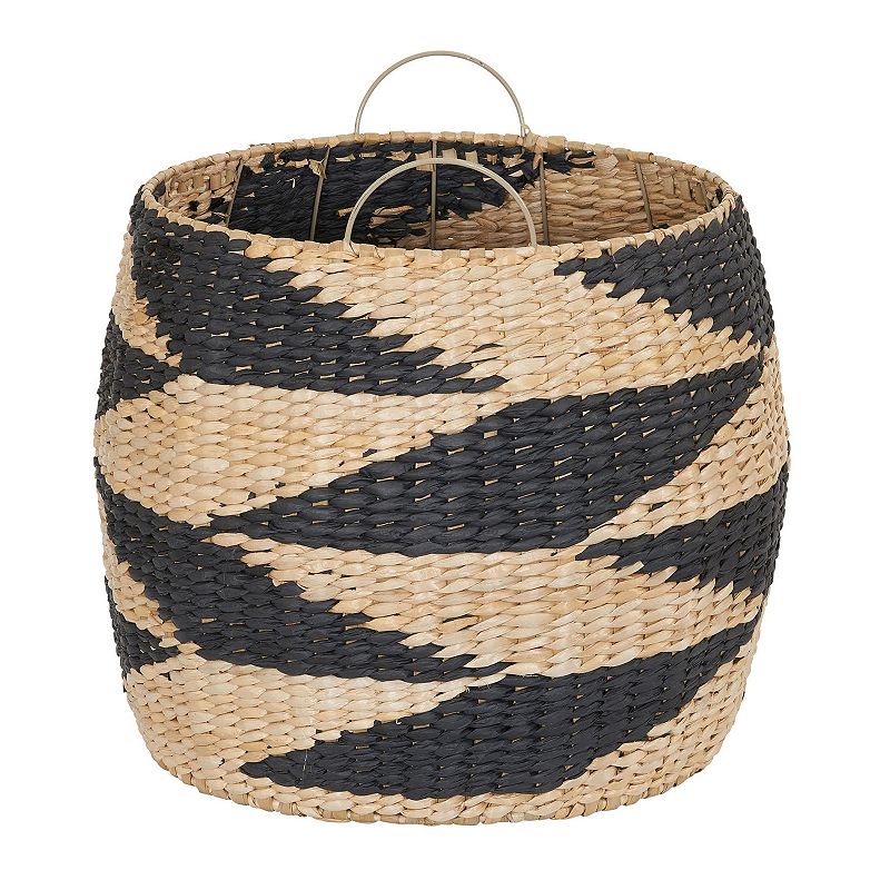 Household Essentials Large Zig-Zag Barrel Basket