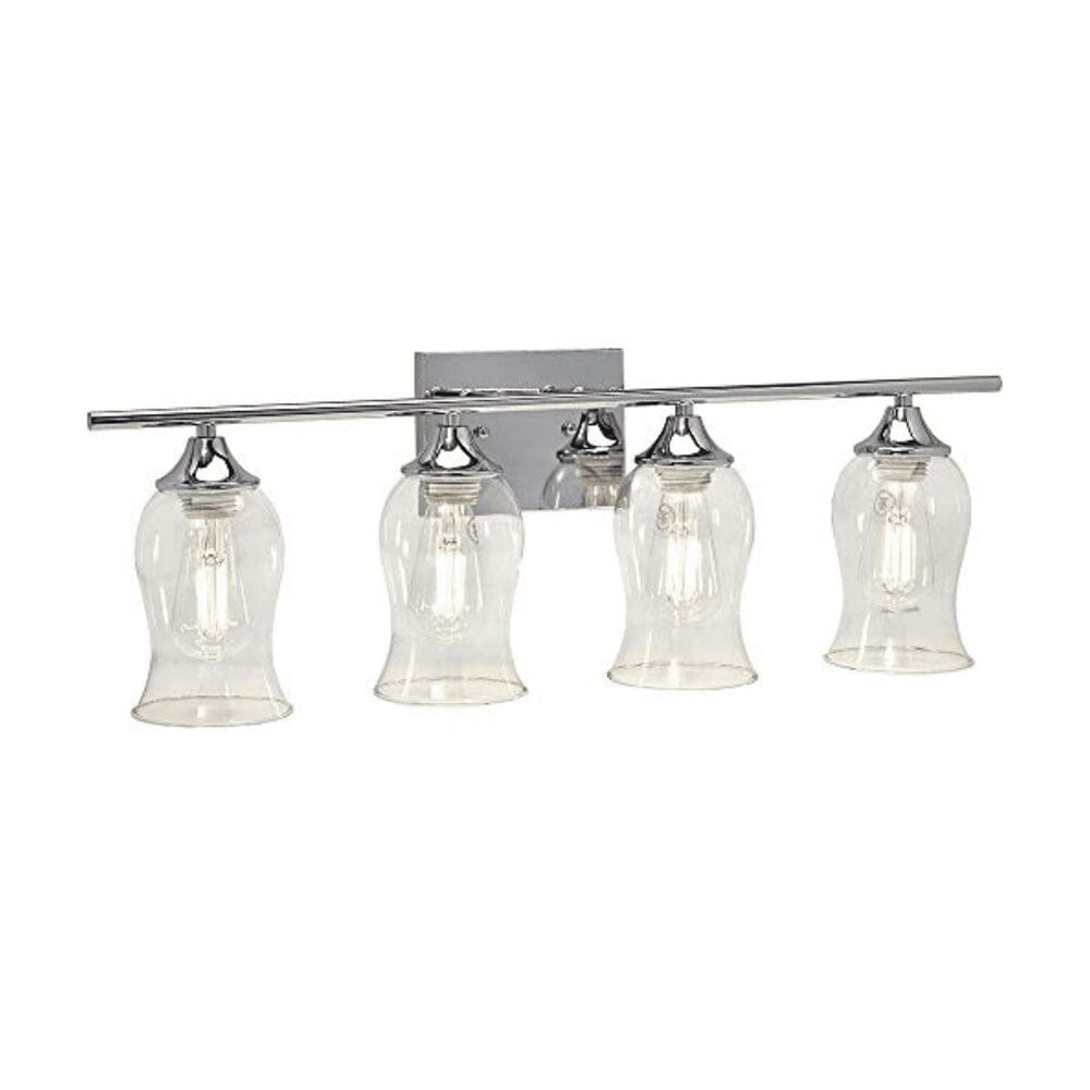 Classical Shade Polished Chrome Bathroom Vanity Light Fixture