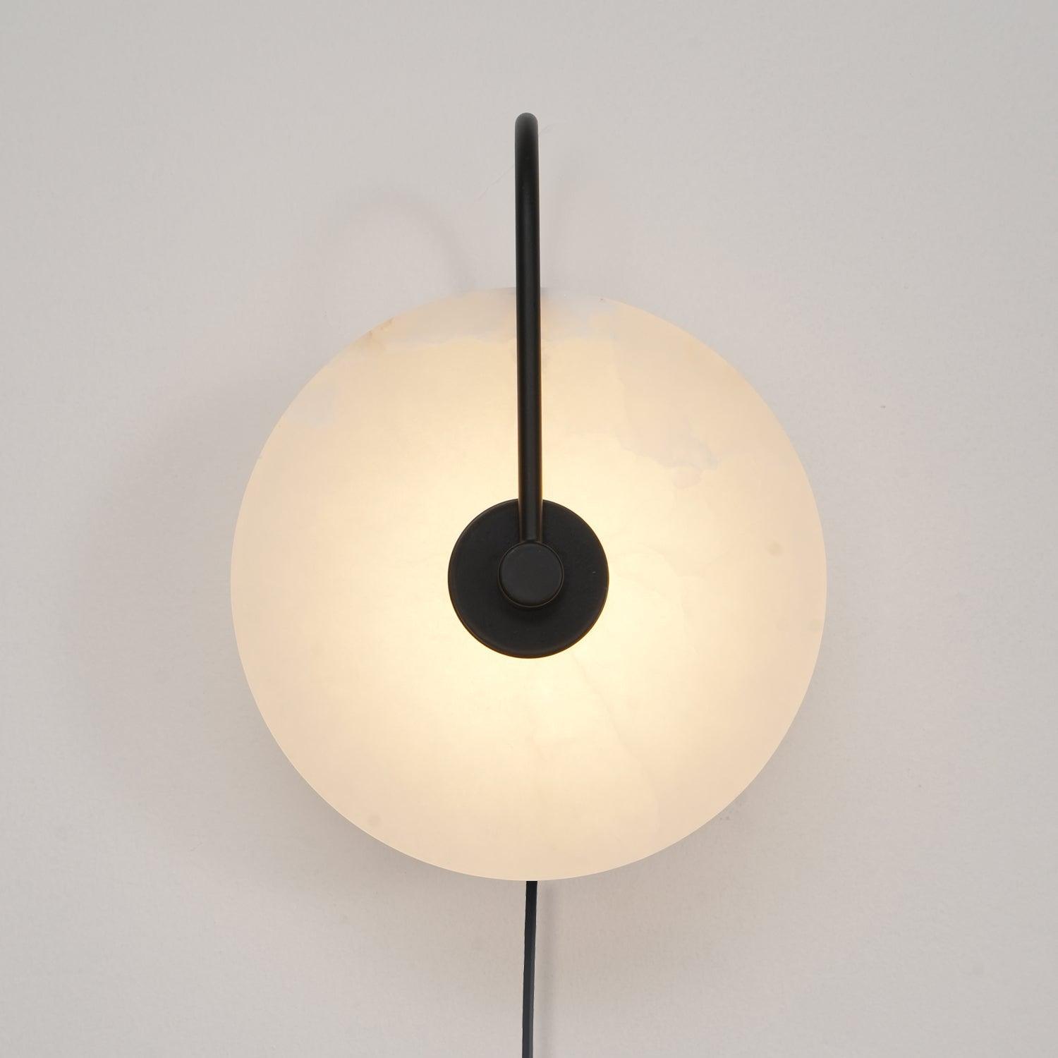 Alabaster LED Plug-In Wall Lamp