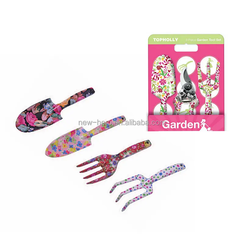 Heavy Duty Aluminum Gardening Tools Floral Print Manual Hand Garden Tool Flower Printing Yard Plant Supplies Gifts for Women Men