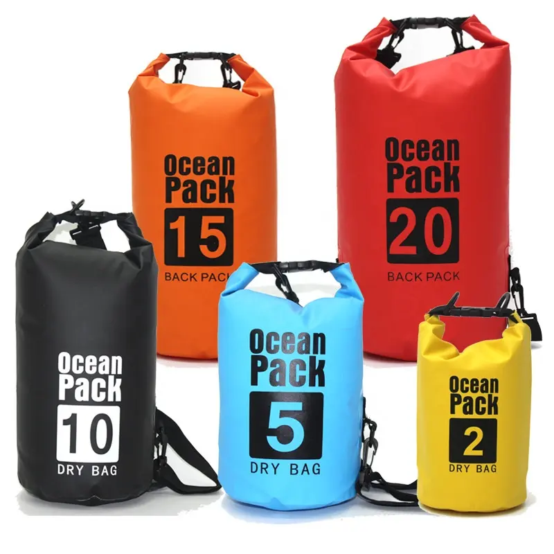 Travel Beach Backpack Dry Waterproof Bag Wholesale Pvc Ocean Park Camping Hiking Lightweight Dry Bag Custom Logo