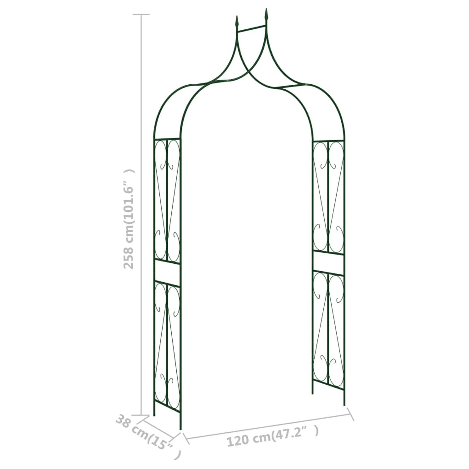 Carevas Garden Arch Dark Green 47.2