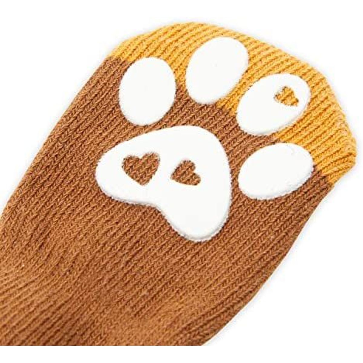 4 Pairs Slip Resistant Dog Socks， Warm Paw Protectors for Dogs， Grippy Doggie Booties for Slippery Hardwood， Linoleum， Tile， Laminate， Marable， and Polished and Waxed Floors， 8 Pieces， Small