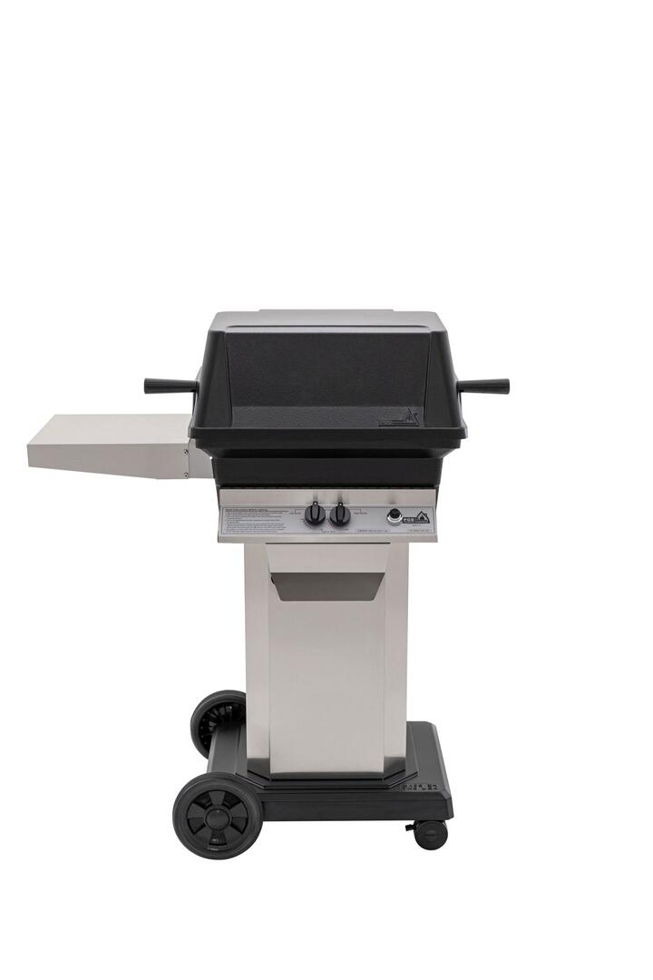 PGS ASPED-ANC Mounting Kit with Stainless Steel Pedestal and ANC Natural Gas Portable Base (Grill Head Not Included)