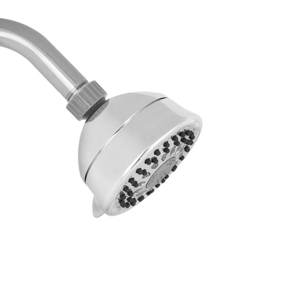 Waterpik 5-Spray 3.8 in. Single Wall Mount 1.8 GPM Fixed Shower Head in Chrome TAV-523E