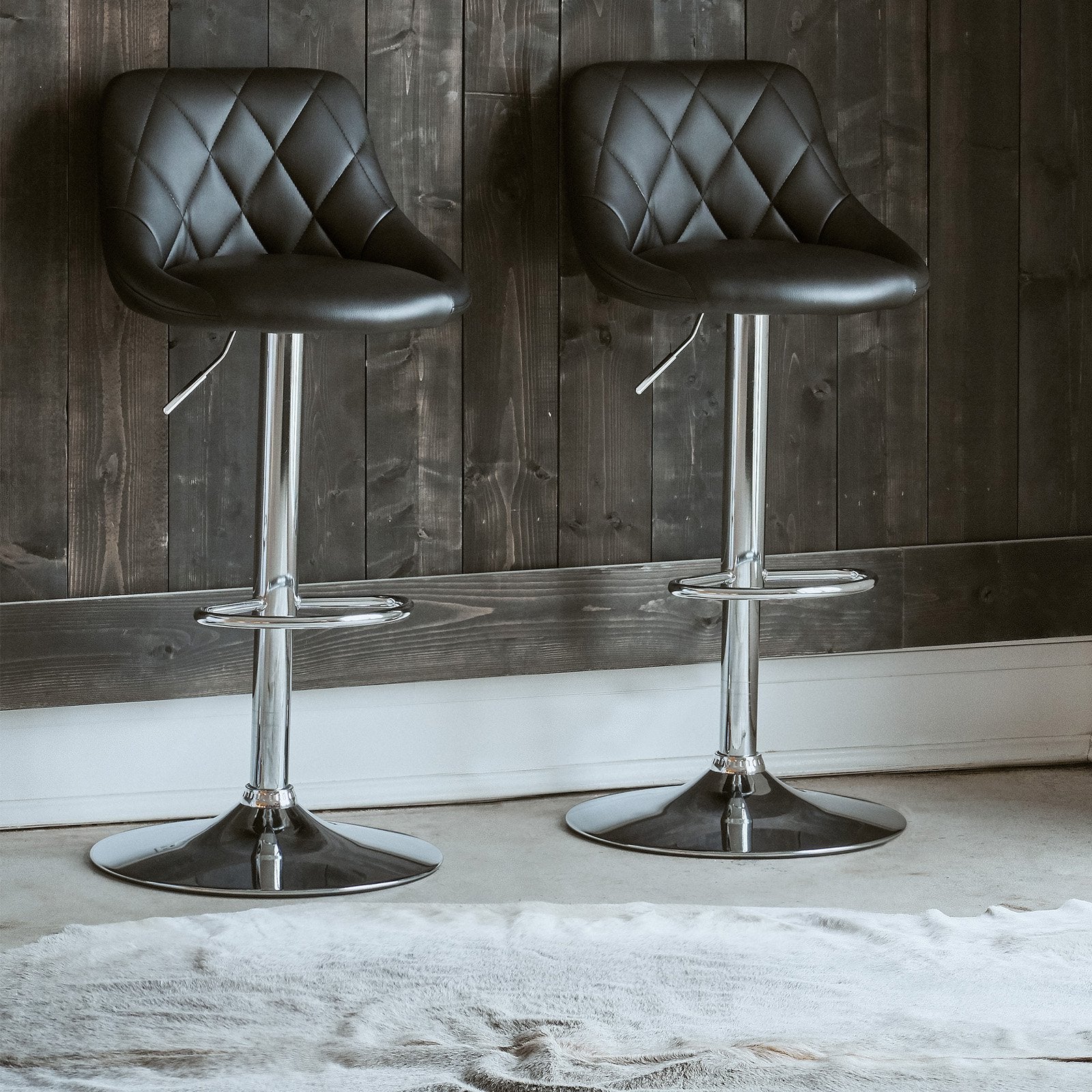 Picket House Furnishings Baltimore Adjustable Swivel Barstool - Set of 2