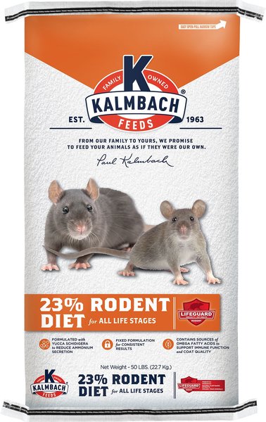 Kalmbach Feeds 23% Rodent Diet Cubes Rats and Mice Food， 50-lbs bag