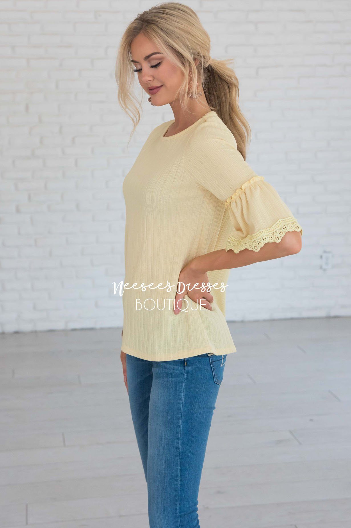 Just One Wish Bell Sleeve Top