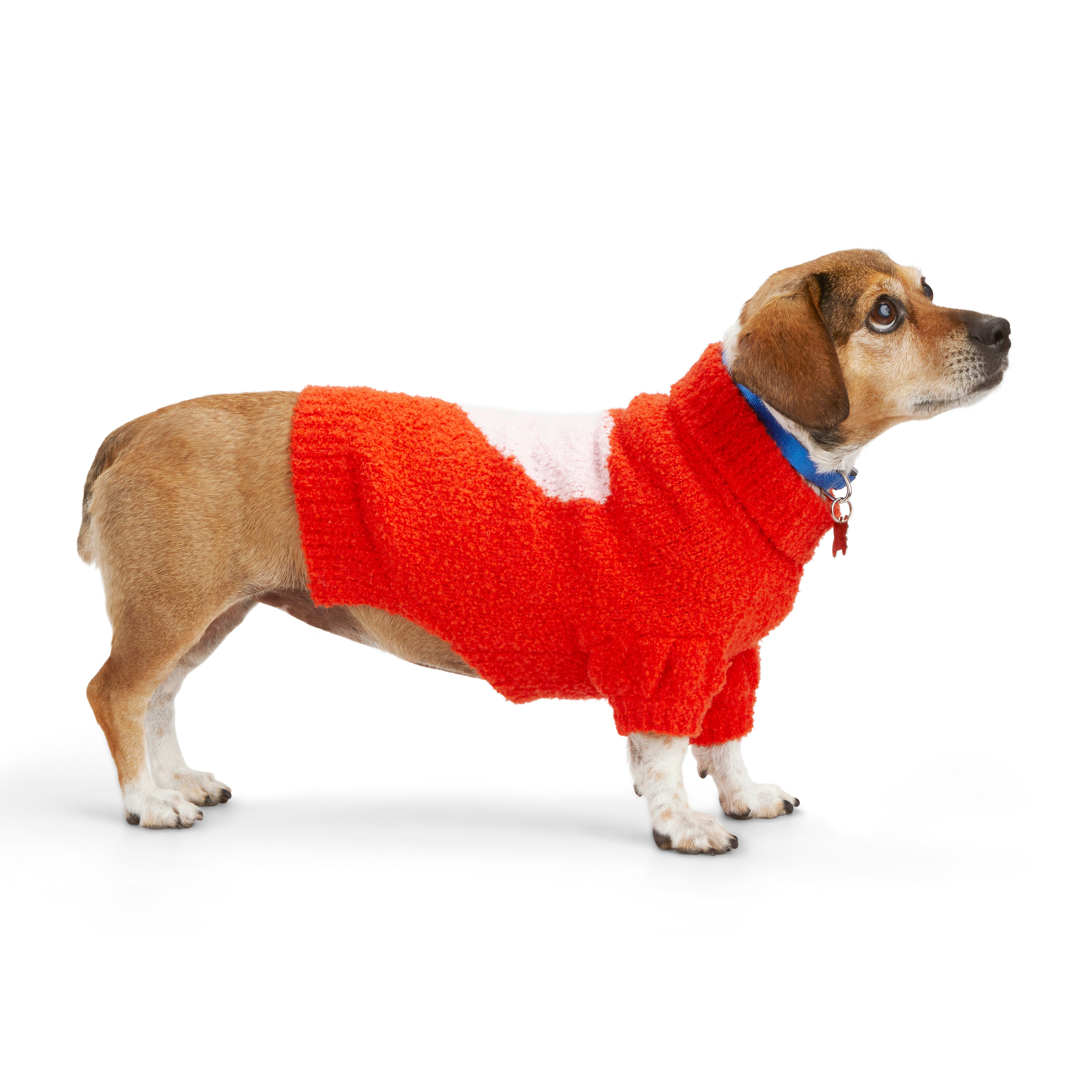 YOULY The Lover Heart Knit Dog Sweater， 3X-Large