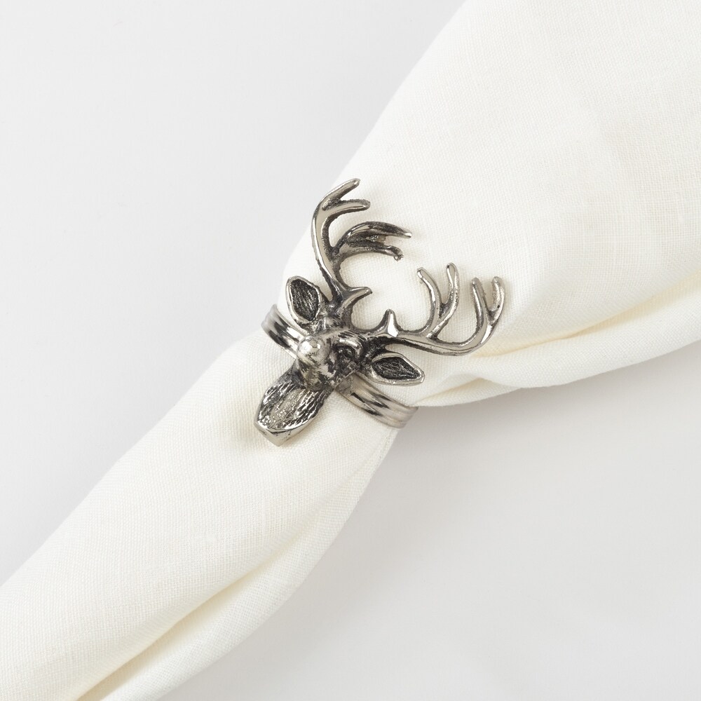 Reindeer Design Napkin Ring (Set of 4)