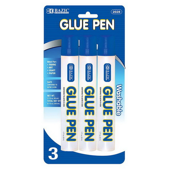 Bazic Products 2028 1.7 Oz. (50 mL) Glue Pen (3/Pa...