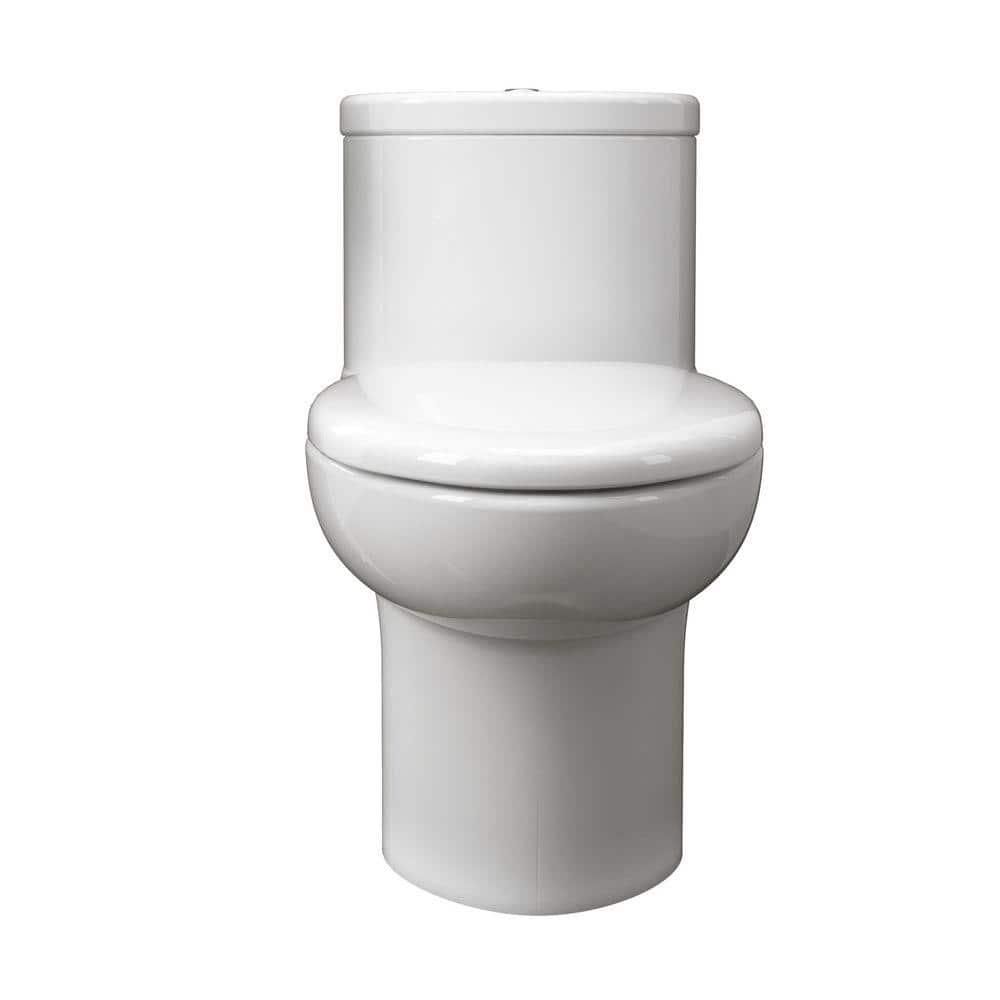 American Standard Tofino Complete 1Piece 11 GPF Dual Flush Elongated Toilet in White with Slow Close Seat