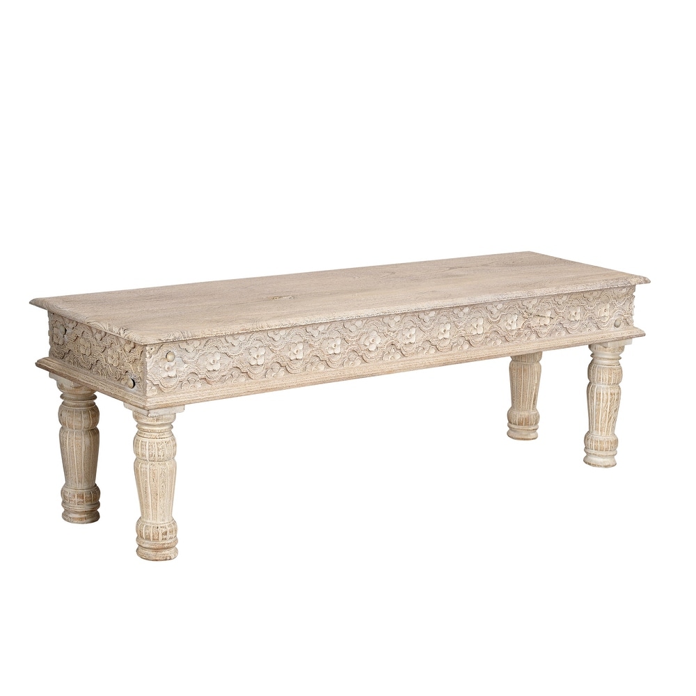 Milton Carved Dining Bench