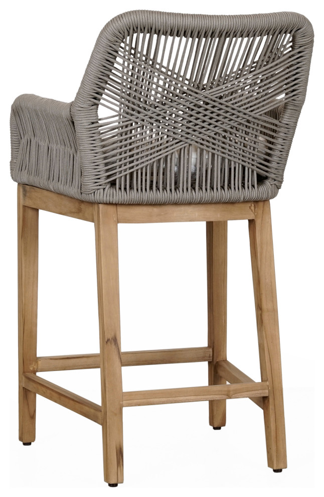 Marley Counter Stool Gray by Kosas Home   Beach Style   Outdoor Bar Stools And Counter Stools   by Kosas  Houzz