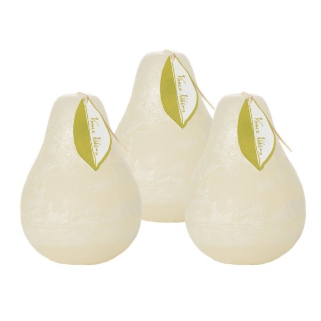 Melon White Pear Candles Set Of 3