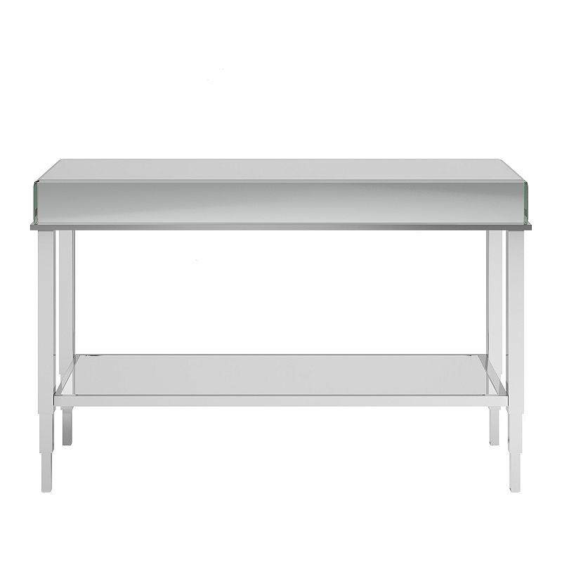 HomeVance Chrome Mirrored TV Stand