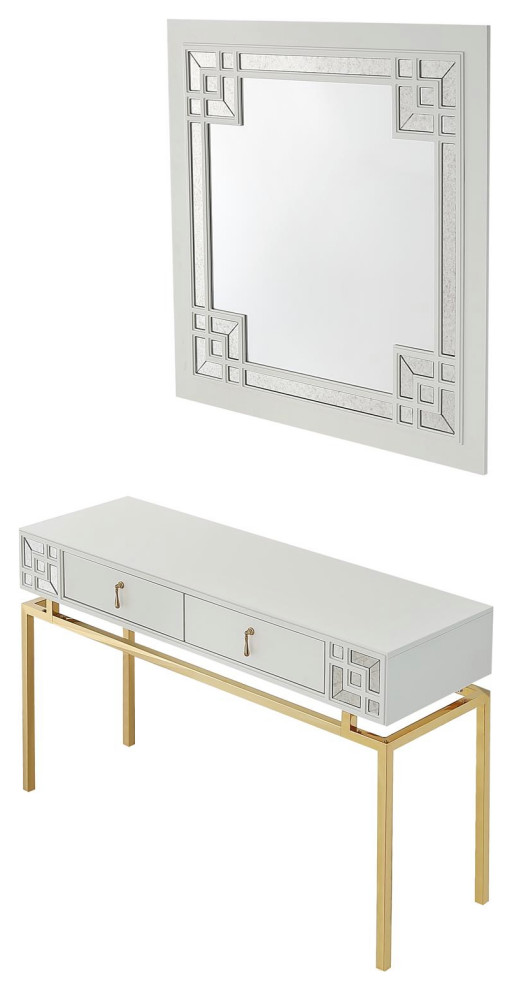 Camden Isle Dynasty Wall Mirror and Console Table   Contemporary   Console Tables   by Beyond Stores  Houzz