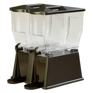 Carlisle 3 gal. Double Reservoir Economy Trim Polycarbonate Beverage Dispenser in Black 1085303