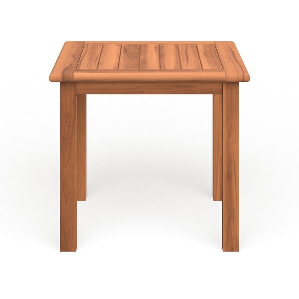 Courtyard Casual Natural Teak Heritage Outdoor Teak Side Table