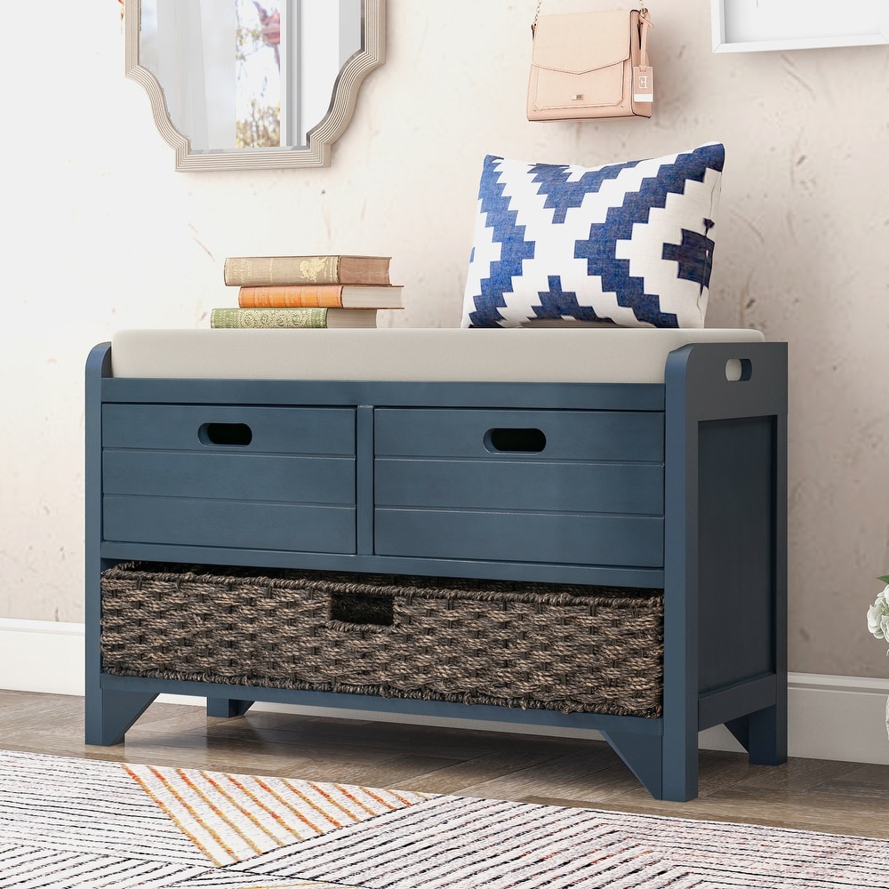 Storage Bench Entryway Benches with Storage Space   3 Drawers