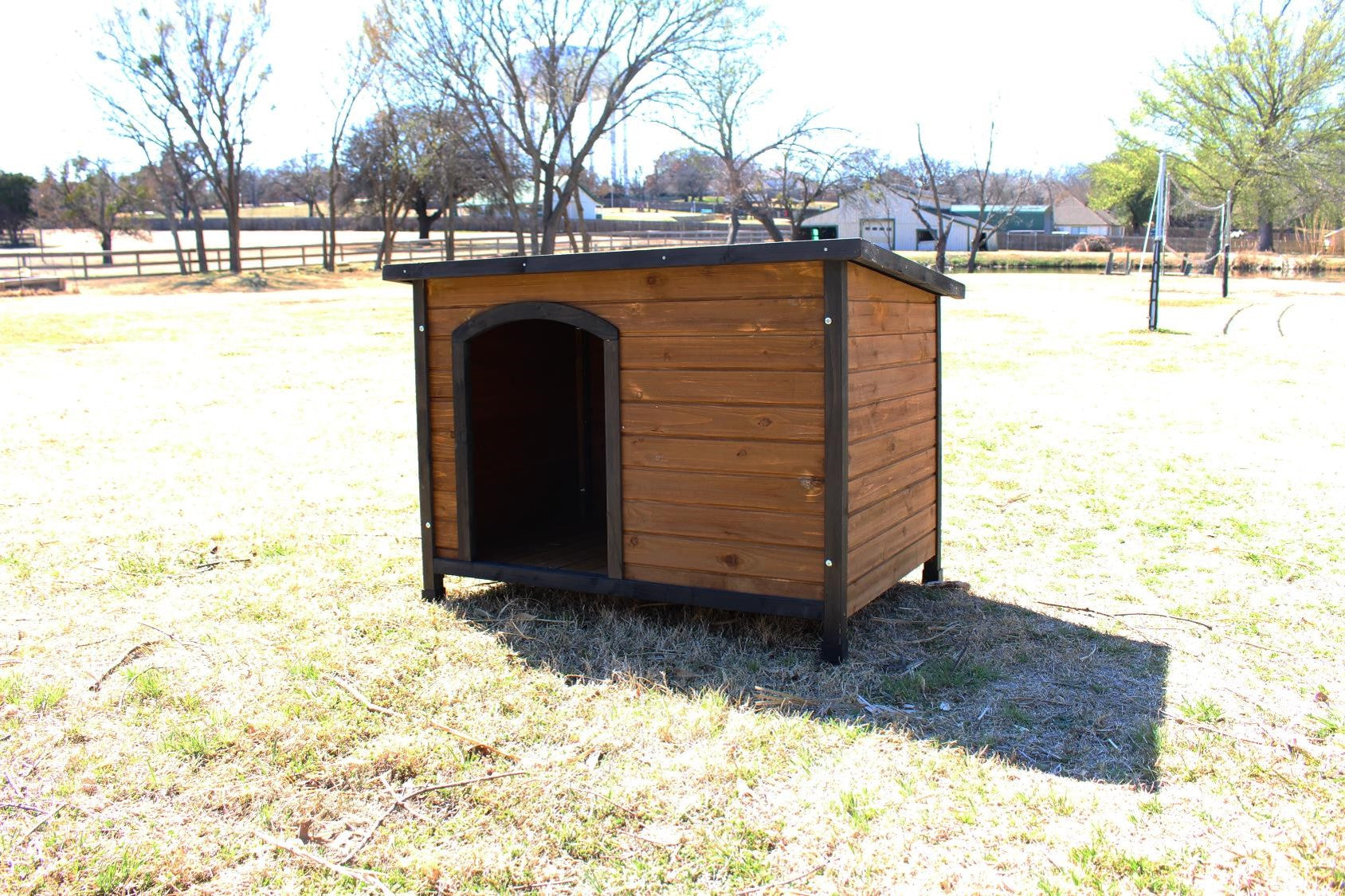 Zylina Large Cabin Home Wooden Dog House Asphalt Roof 46