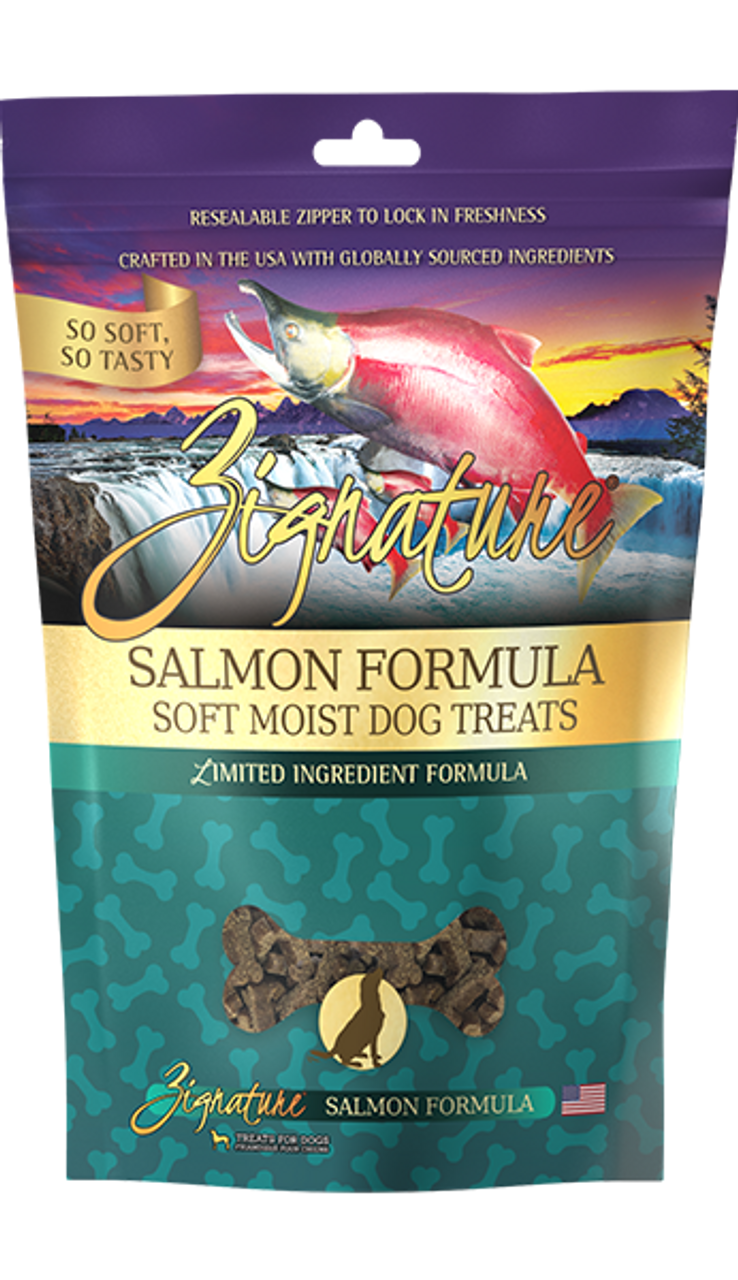 Zignature Salmon Soft Moist Treats， 4oz