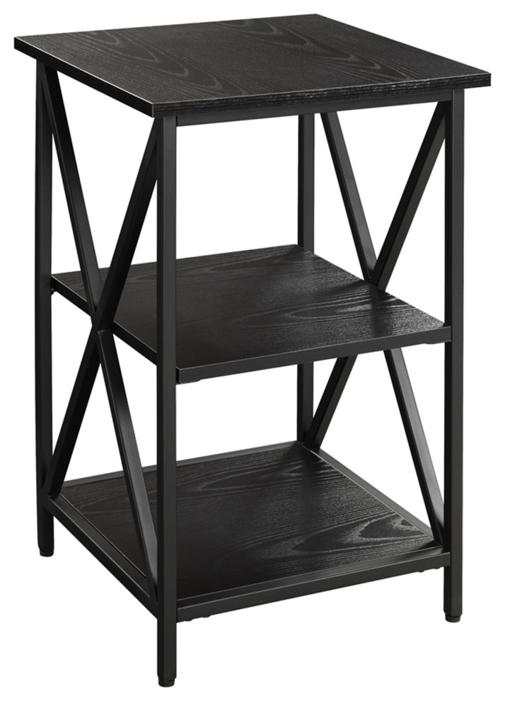 Tucson End Table With Shelves   Industrial   Side Tables And End Tables   by ShopFreely  Houzz