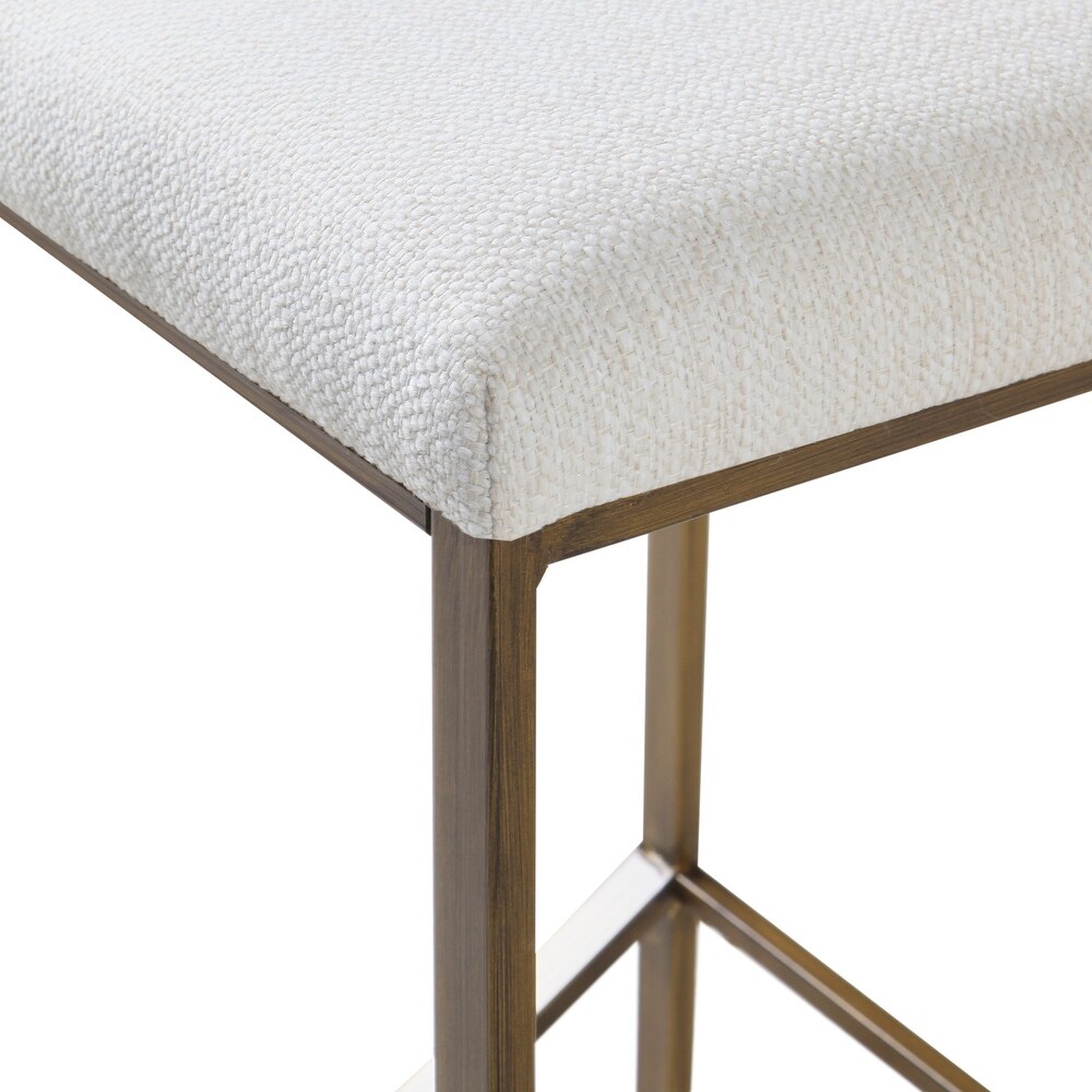 INK+IVY Marino Backless Upholstered Counter Stool   Ivory