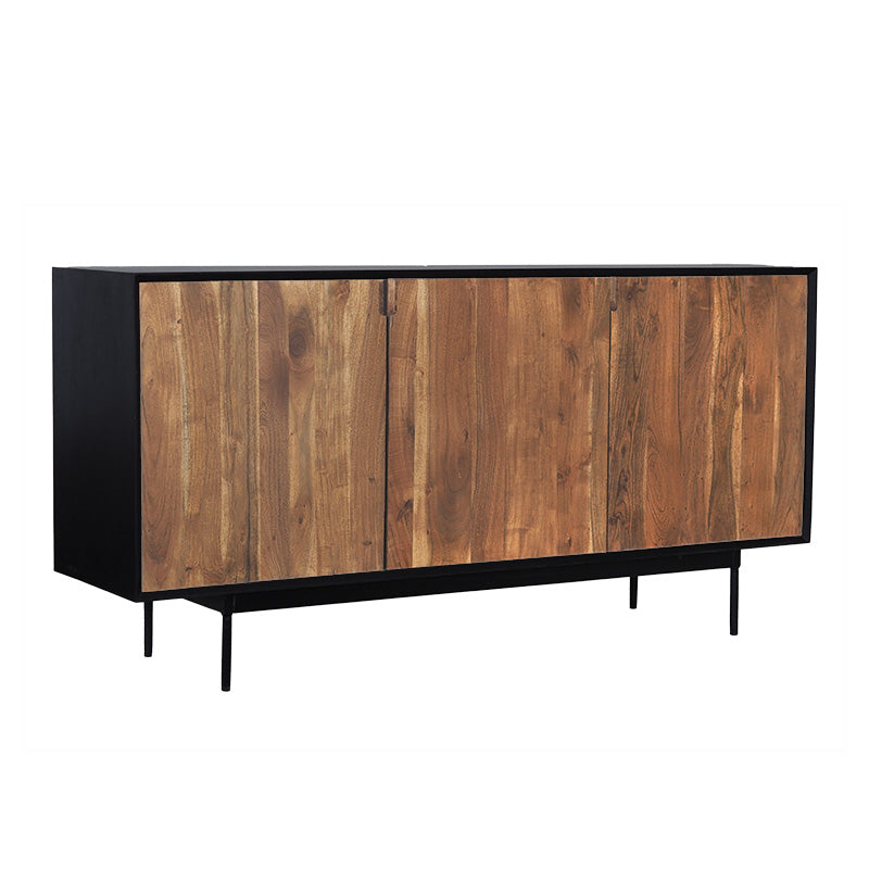 NAKITA Sideboard Buffet 160 cm Solid Acacia Wood - Honey & Black