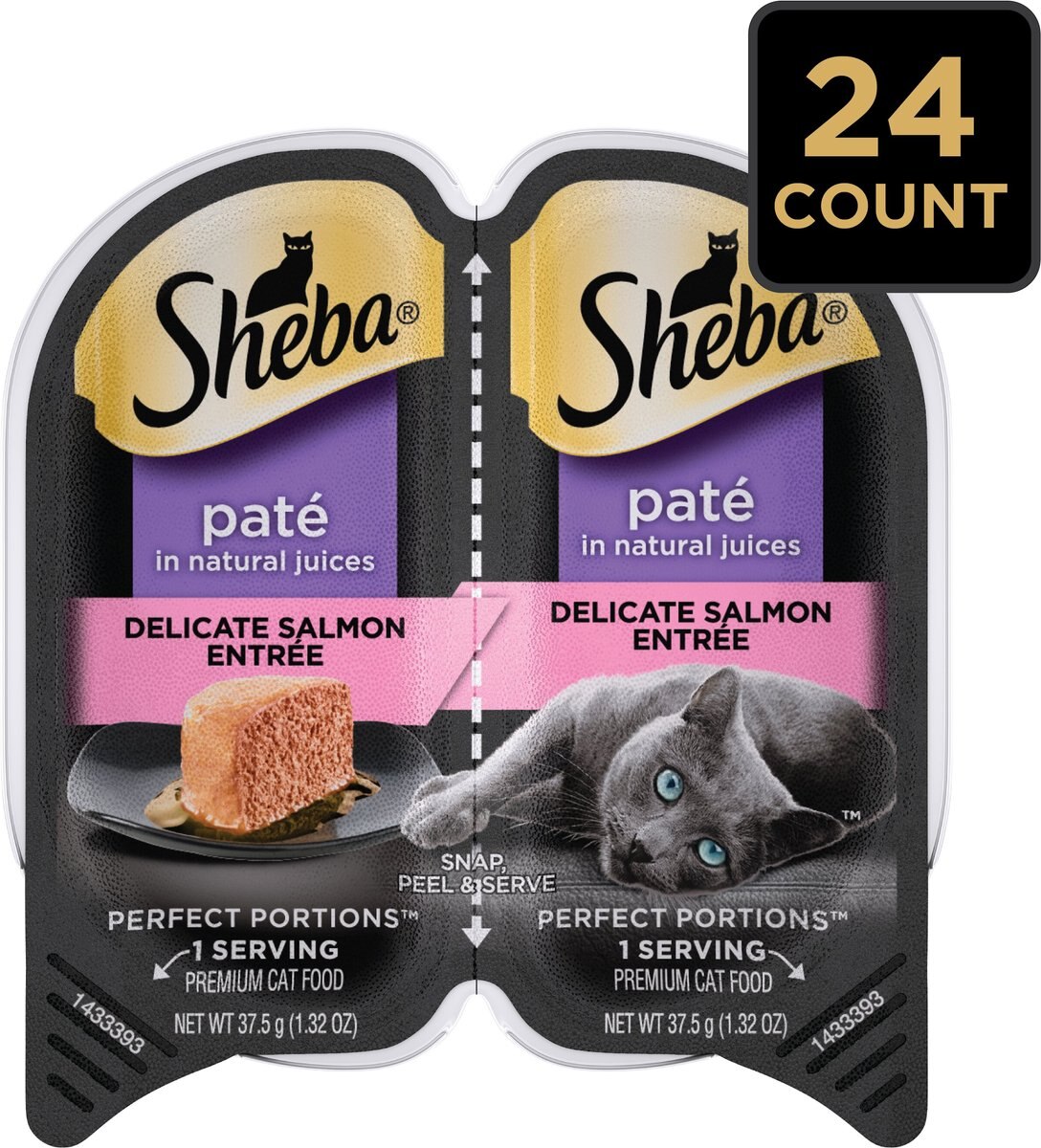 Sheba Perfect Portions Grain-Free Delicate Salmon Entree Cat Food Trays