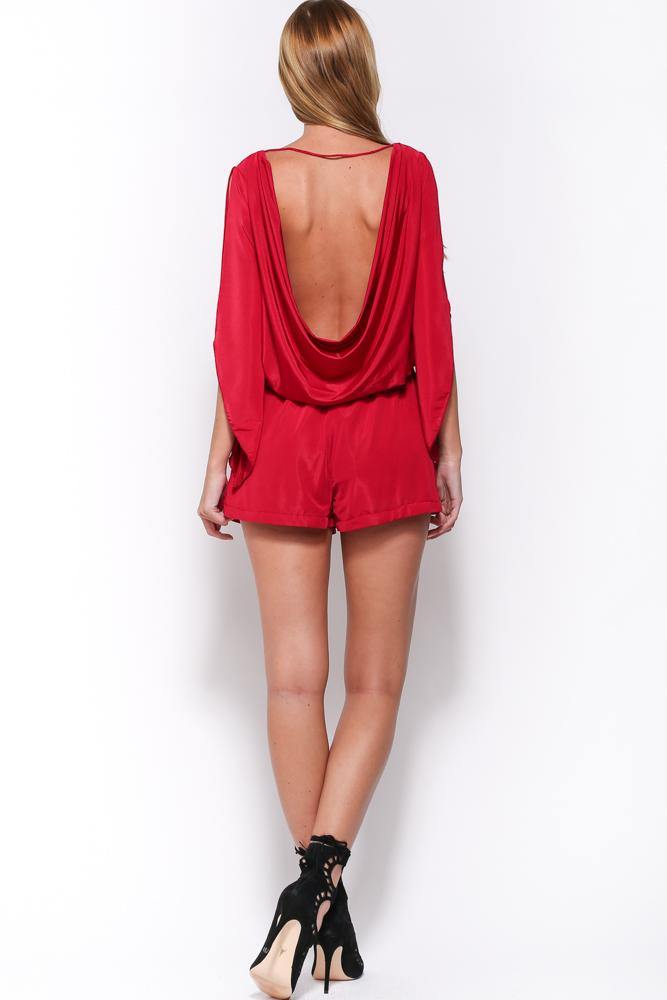 Lost For Words Romper Wine