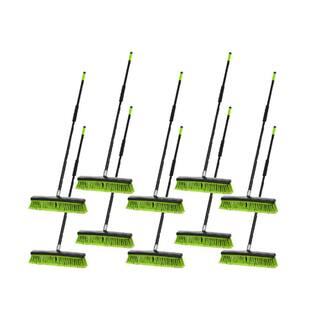 Alpine Industries 24 in. Green Multi-Surface 2-in-1 Squeegee Push Broom (10-Pack) 4600-24-1-10PK