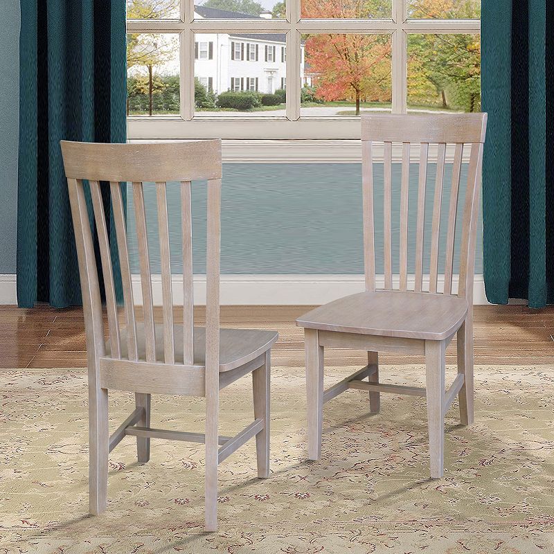 International Concepts Cosmo Slat Back Dining Chair 2-piece Set